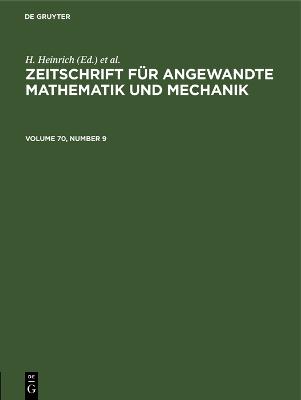 Zeitschrift für Angewandte Mathematik und Mechanik. Volume 70, Number 9