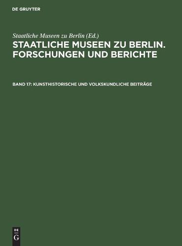 Kunsthistorische Und Volkskundliche Beiträge