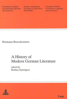 History of Modern German Literature