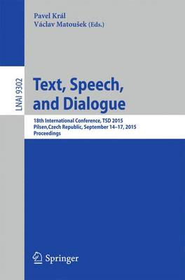 Text, Speech, and Dialogue