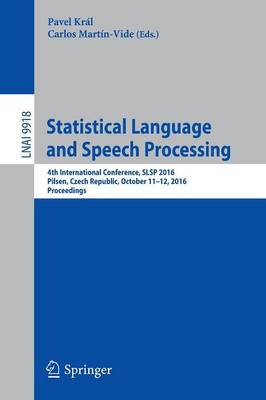 Statistical Language and Speech Processing