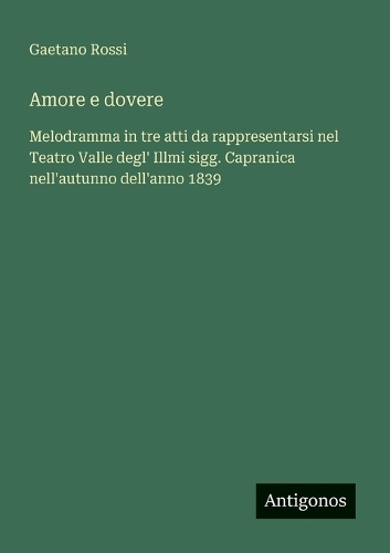 Amore e dovere