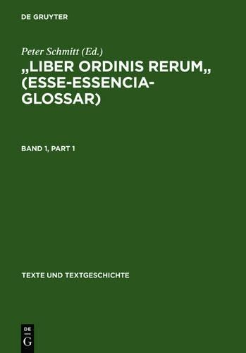 Liber Ordinis Rerum (Esse-Essencia-Glossar)