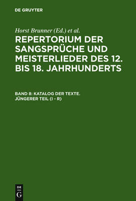 Katalog Der Texte. Jüngerer Teil (I - R)