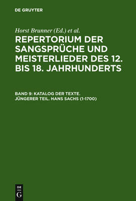 Katalog Der Texte. Jüngerer Teil. Hans Sachs (1-1700)