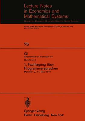 1. Fachtagung über Programmiersprachen