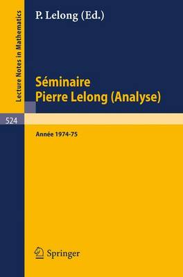 Séminaire Pierre Lelong (Analyse)