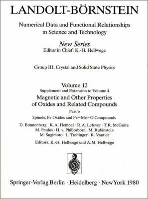 Spinels, Fe Oxides, and Fe-Me-O Compounds / Spinelle, Fe-Oxide und Fe-Me-O-Verbindungen