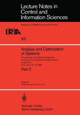 Analysis and Optimization of Systems