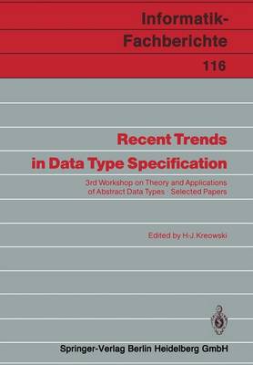 Recent Trends in Data Type Specification