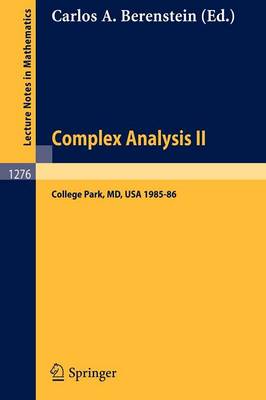 Complex Analysis II