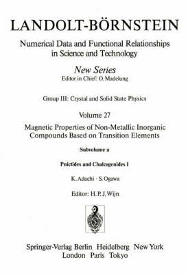 Pnictides and Chalcogenides I / Pnictide und Chalkogenide I