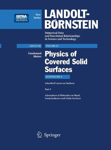 Adsorption of Molecules on Metal, Semiconductor and Oxide Surfaces