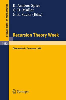 Recursion Theory Week