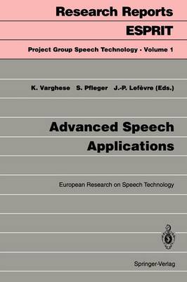 Advanced Speech Applications