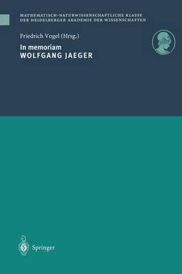 In memoriam Wolfgang Jaeger