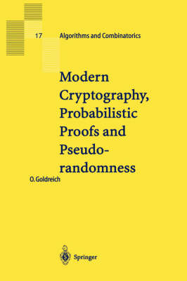 Modern Cryptography, Probabilistic Proofs and Pseudorandomness