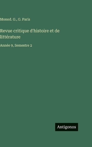 Revue critique d'histoire et de littérature
