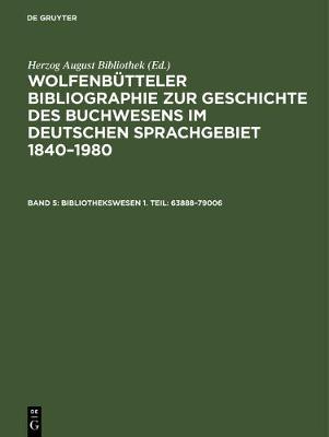 Bibliothekswesen 1. Teil