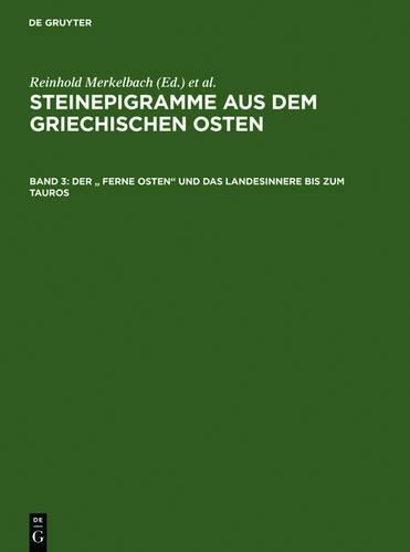 Steinepigramme Aus Dem Griech CB