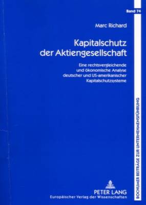 Kapitalschutz Der Aktiengesellschaft