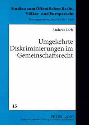 Umgekehrte Diskriminierungen Im Gemeinschaftsrecht