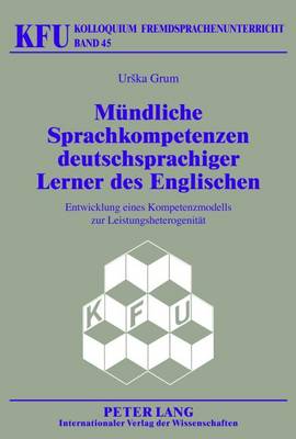 Muendliche Sprachkompetenzen Deutschsprachiger Lerner Des Englischen