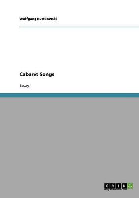 Cabaret Songs