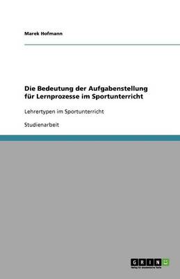 Die Bedeutung Der Aufgabenstellung F r Lernprozesse Im Sportunterricht