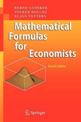 Mathematical Formulas for Economists