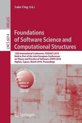 Foundations of Software Science and Computational Structures