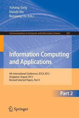 Information Computing and Applications