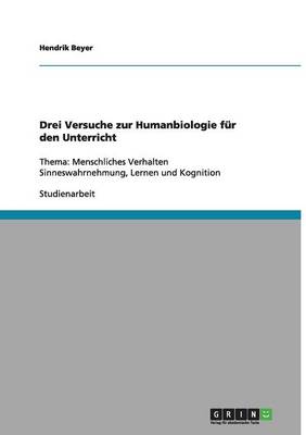 Drei Versuche Zur Humanbiologie Fr Den Unterricht