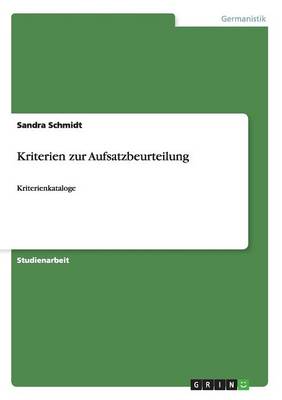 Kriterien Zur Aufsatzbeurteilung