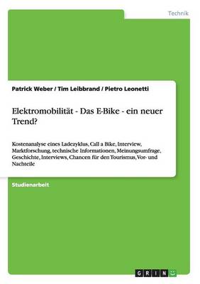 Elektromobilit t - Das E-Bike - Ein Neuer Trend?