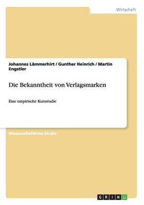 Die Bekanntheit Von Verlagsmarken