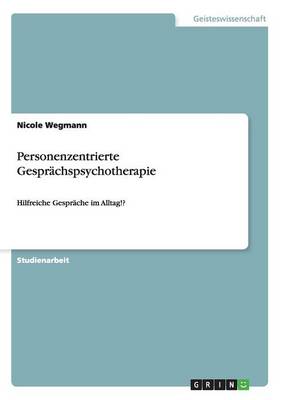 Personenzentrierte Gespr chspsychotherapie