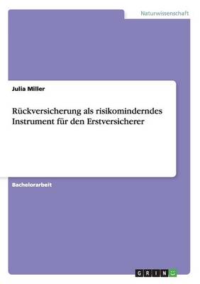 Ruckversicherung als risikominderndes Instrument fur den Erstversicherer
