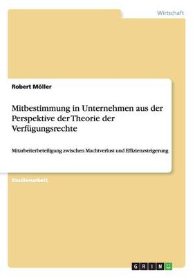 Mitbestimmung in Unternehmen Aus Der Perspektive Der Theorie Der Verfugungsrechte