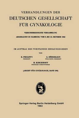 Vierunddreissigste Versammlung Abgehalten zu Hamburg vom 9. bis 13. Oktober 1962