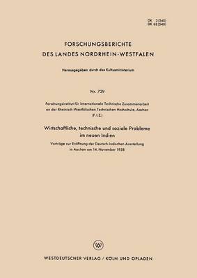 Wirtschaftliche, technische und soziale Probleme im neuen Indien