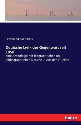 Deutsche Lyrik Der Gegenwart Seit 1850