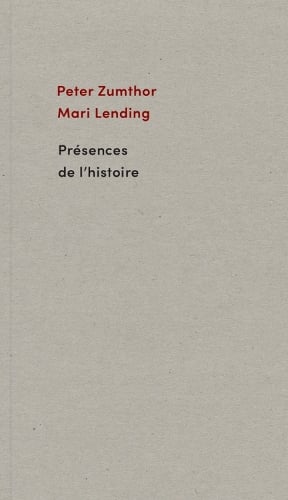 Presences de l'histoire