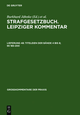 Titeleien Der Bände 4 Bis 8; §§ 185-200