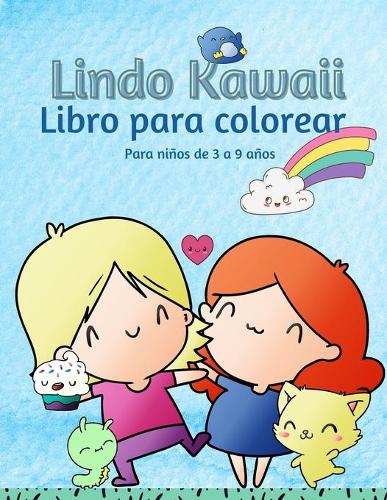 Libro para colorear Kawaii para ninos de 3 a 9 anos