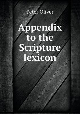 Appendix to the Scripture lexicon