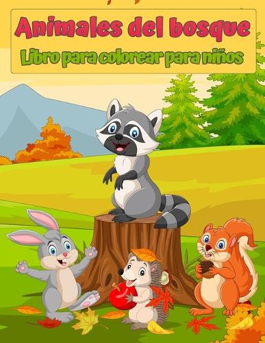 Libro para colorear de animales salvajes del bosque para ninos