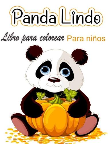 Libro para colorear del lindo panda para ninos