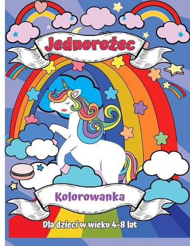 Kolorowanka z jednorożcem dla dzieci w wieku 4-8 lat