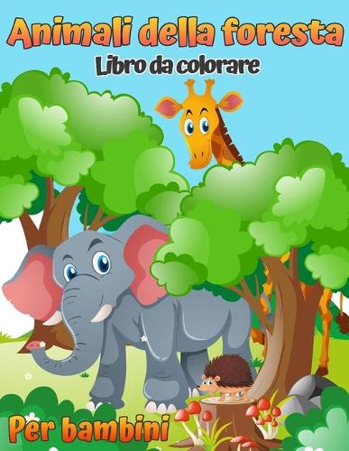 Libro da colorare di animali della foresta per bambini